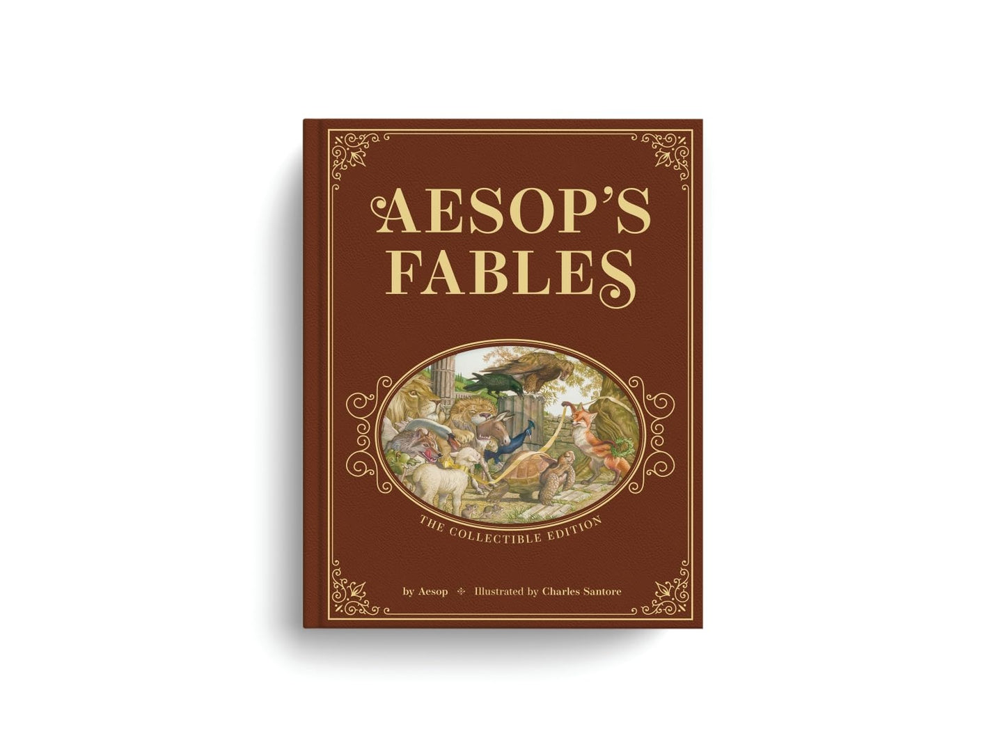 Aesops Fables: The Collectible Leather Edition: The Classic Edition by acclaimed illustrator, Charles Santore (Charles Santore Children's Classics)