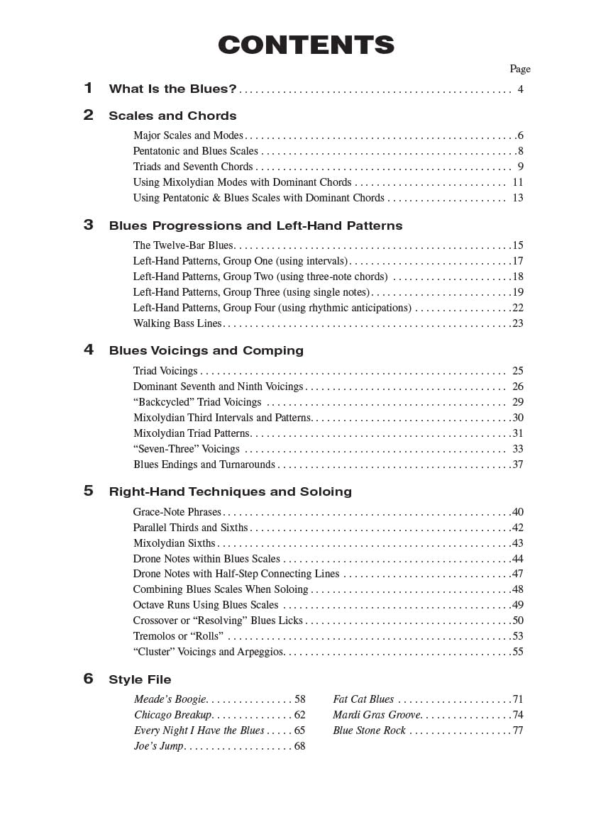 Blues Piano Complete Guide with Online Audio  Keyboard Instruction Sheet Music Songbook  Learn Blues Piano Scales, Chords and Soloing Techniques  Hal Leonard Keyboard Style Series