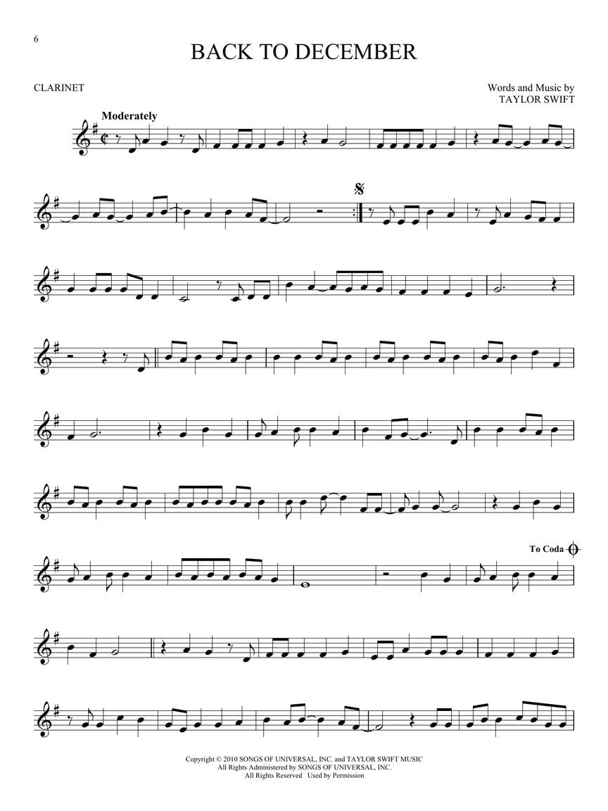 Taylor Swift: for Clarinet