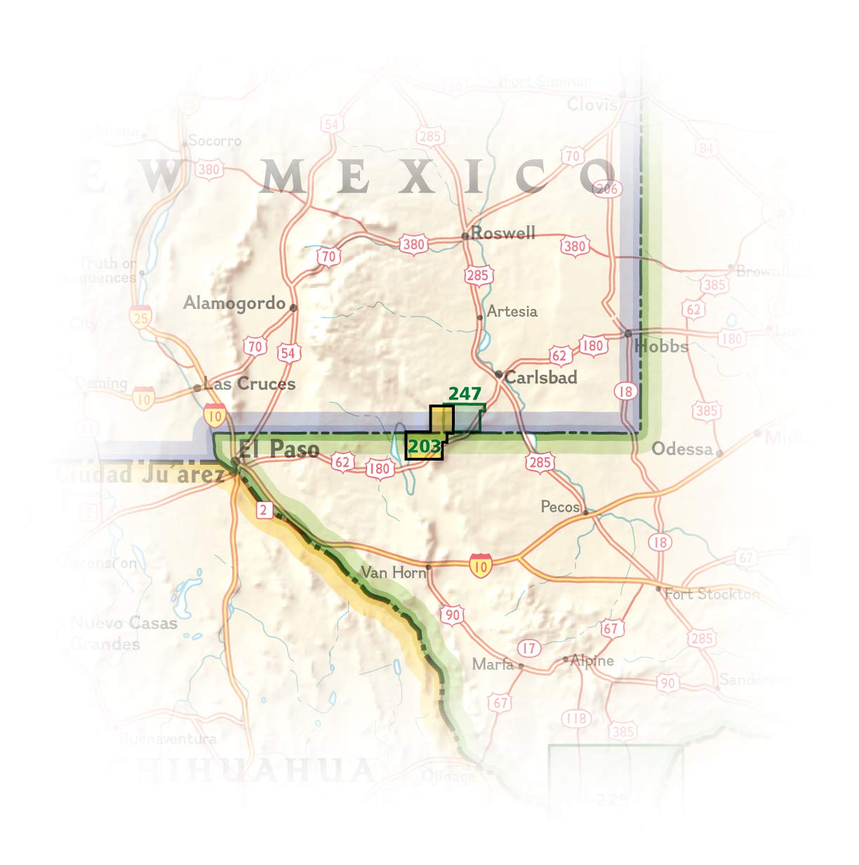 Guadalupe Mountains National Park Map (National Geographic Trails Illustrated Map, 203)