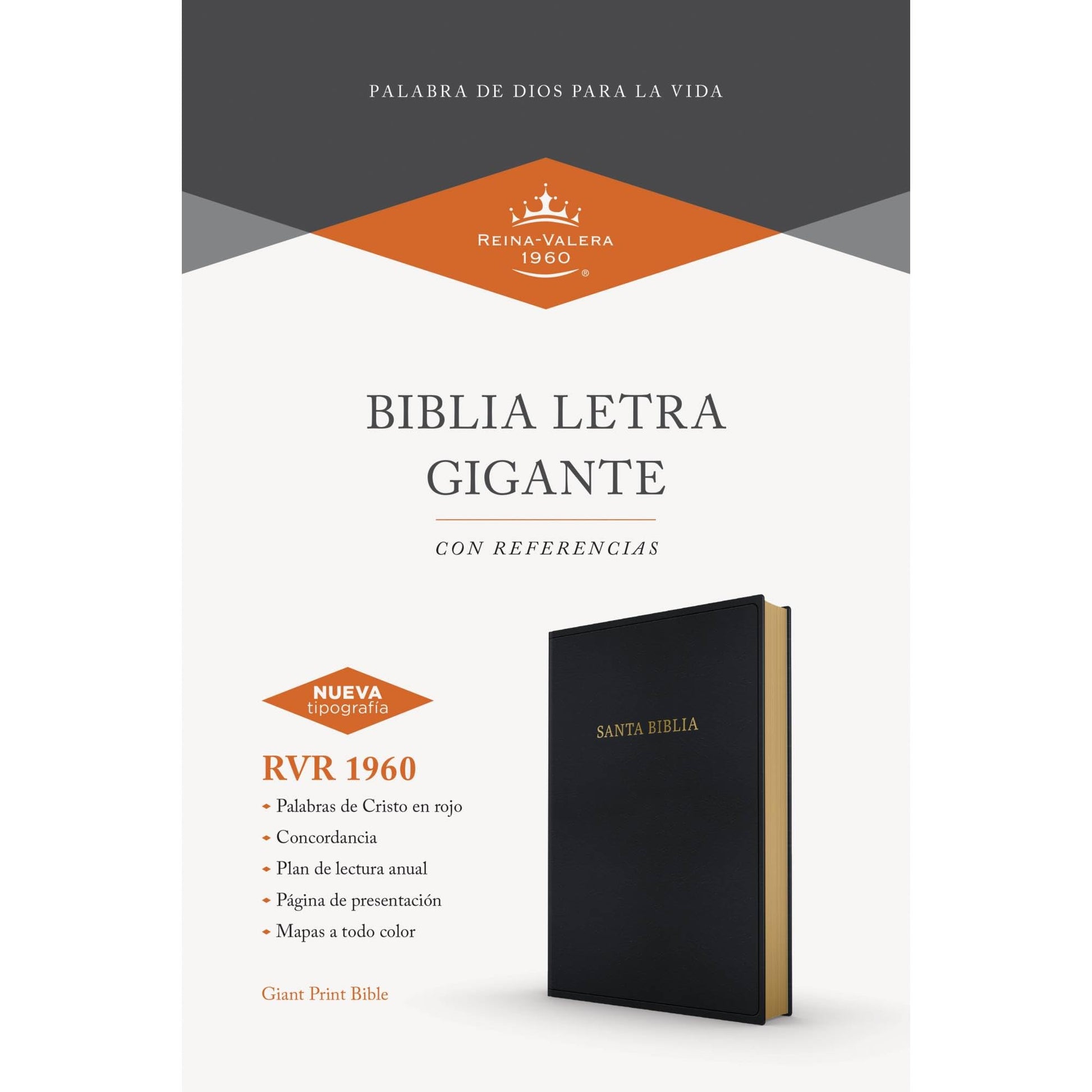 RVR 1960 Biblia letra gigante, negro imitacin piel (Edicin 2023): Con referencias. Nueva tipografa (Spanish Edition)