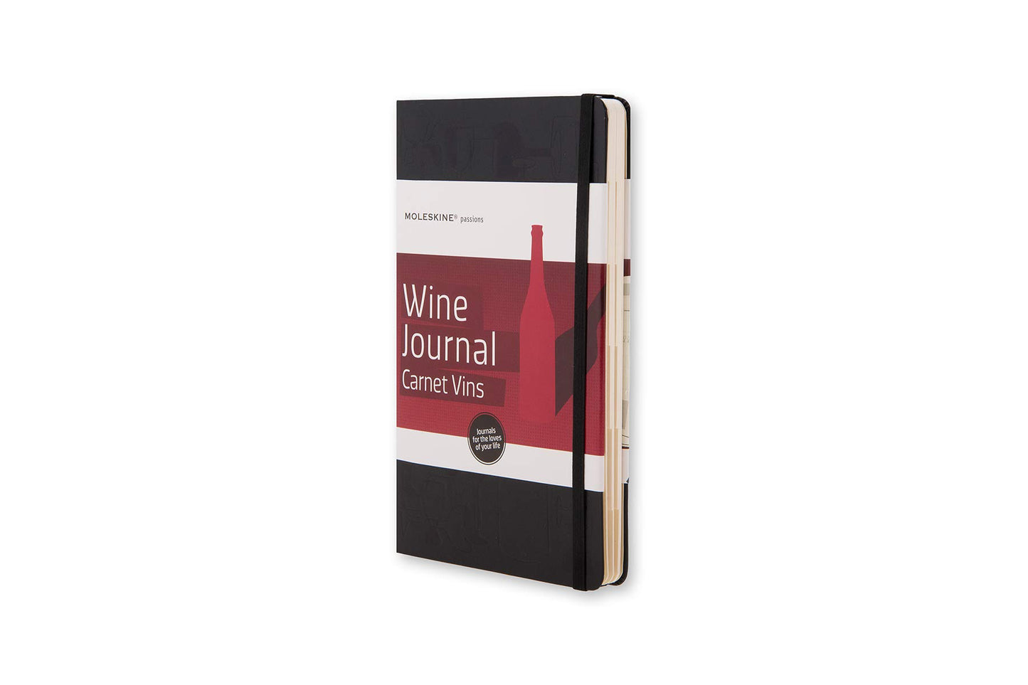 Moleskine Passion Journal, Wine, Hard Cover, Large (5" x 8.25") Black, 400 Pages