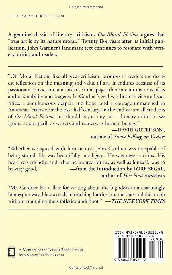 On Moral Fiction (A Harper Torchbook- TB 5069)