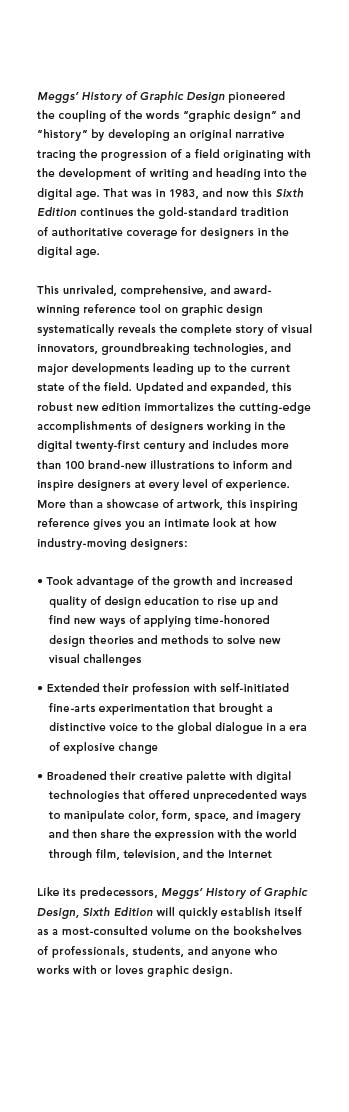Meggs' History of Graphic Design by Meggs, Philip B.