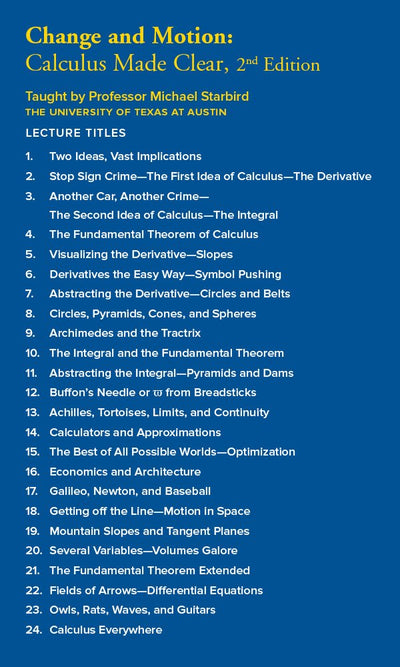 Change and Motion: Calculus Made Clear, 2nd Edition