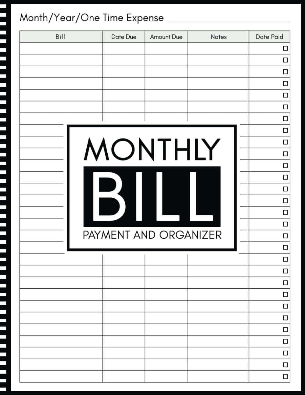 Monthly Bill Payment And Organizer: Simple Home Budget Spreadsheet For Busy Family, Bill Checklist Planner, Money Dept Tracker, Monthly/ Yearly/ One ... Large 8.5 x 11 Budgeting Record Book