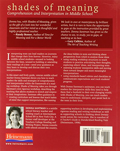 Shades of Meaning: Comprehension and Interpretation in Middle School