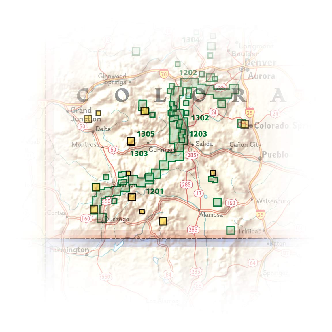 Colorado Backpack Loops South Map (National Geographic Topographic Map Guide, 1305)