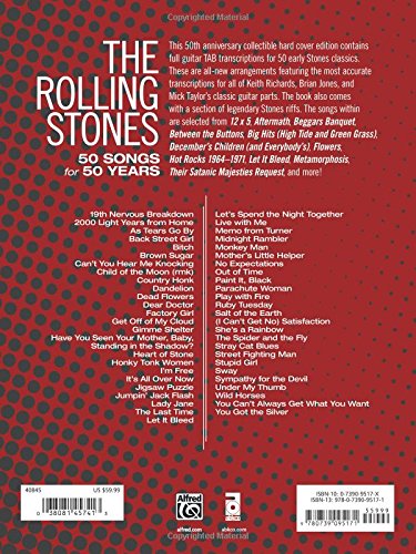 The Rolling Stones -- Best of the ABKCO Years: Authentic Guitar TAB, Hardcover Book (Authentic Guitar Tab Edition)