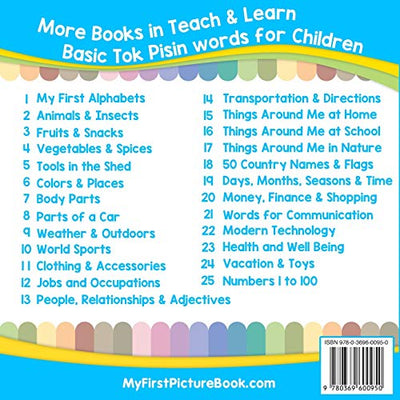 My First Tok Pisin Alphabets Picture Book with English Translations: Bilingual Early Learning & Easy Teaching Tok Pisin Books for Kids (Teach & Learn Basic Tok Pisin words for Children)