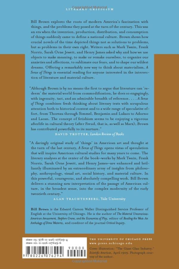 A Sense of Things: The Object Matter of American Literature