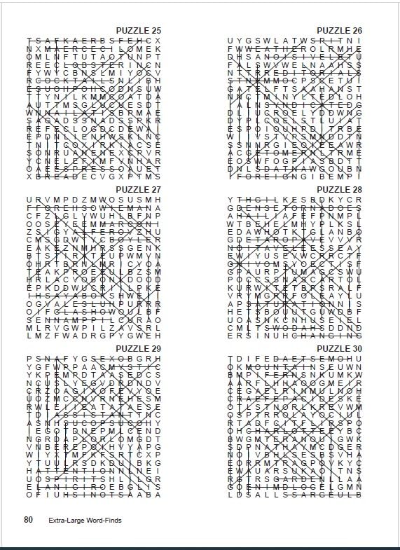 Word-Finds Extra Large Print Word Search Puzzle Book