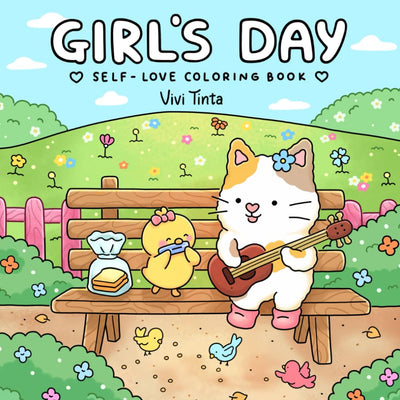 Girls Day: Self-Love Coloring Book for Adults & Teens Featuring Activities in Everyday Life
