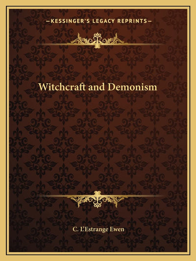 Witchcraft and Demonism