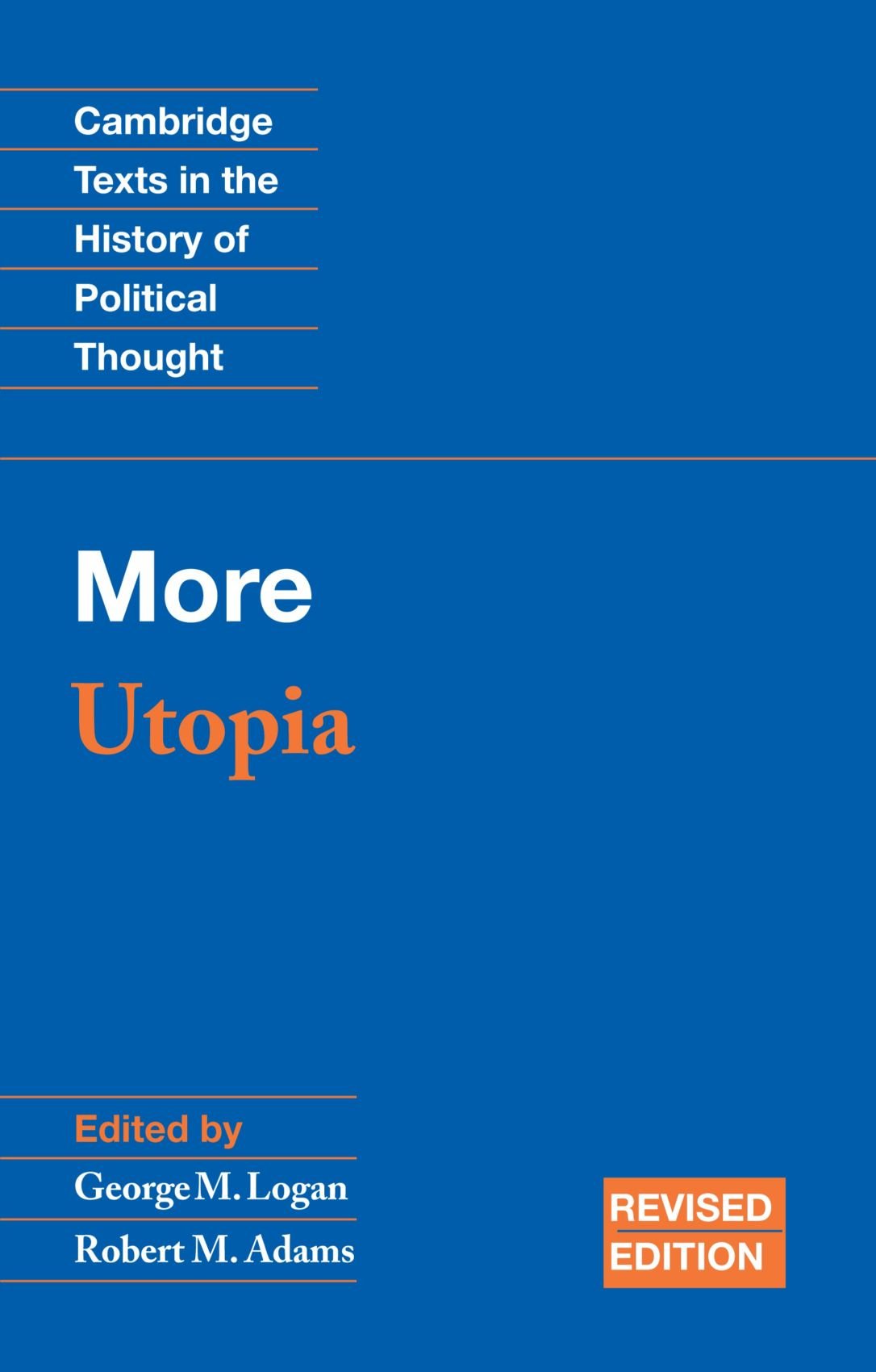 More: Utopia (Cambridge Texts in the History of Political Thought)