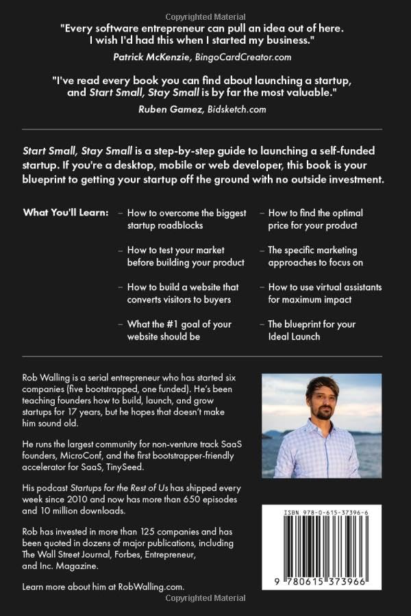 Start Small, Stay Small: A Developer's Guide to Launching a Startup