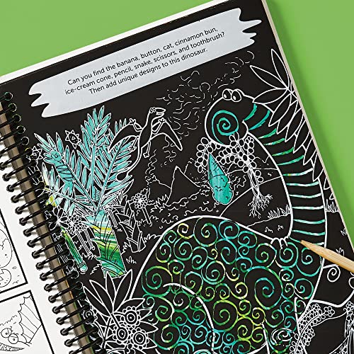 Scratch-Off Hidden Pictures Dinosaur Puzzles: Scratch-Off Hidden Pictures Dinosaur Puzzles (Highlights Scratch-Off Activity Bo oks) 64-Page Dinosaur Activity Book with Scratch Art for Kids