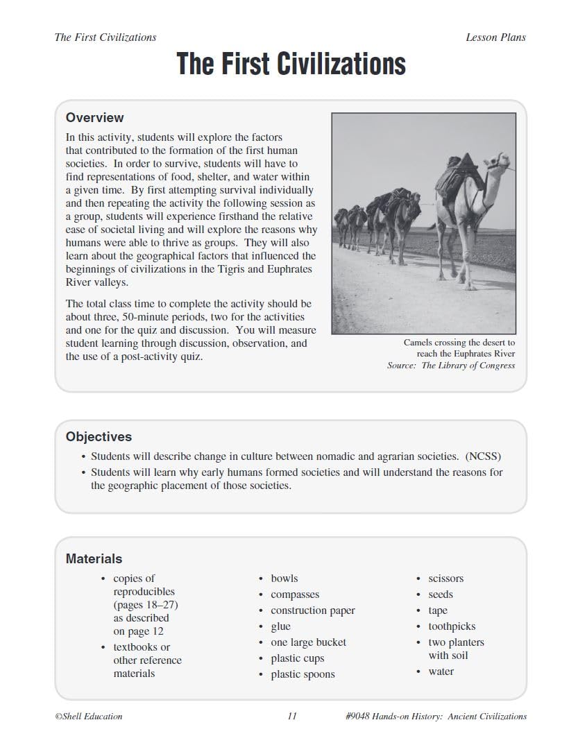 Hands-on History: Ancient Civilizations Activities - Teacher Resource Provides Fun Games and Simulations that Support Hands-On Learning (Social Studies Classroom Resource)