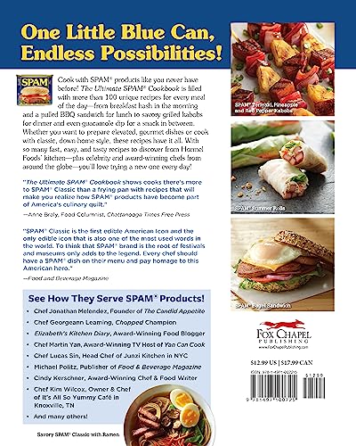 The Ultimate SPAM Cookbook: 100+ Quick and Delicious Recipes from Traditional to Gourmet (Fox Chapel Publishing) How to Elevate Ramen, Pizza, Sliders, Breakfast, & More with Hormel's Little Blue Can