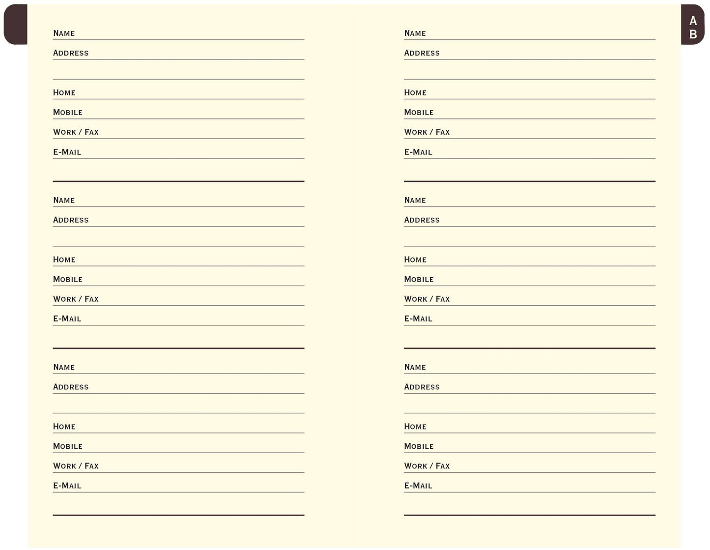 Butterflies Address Book