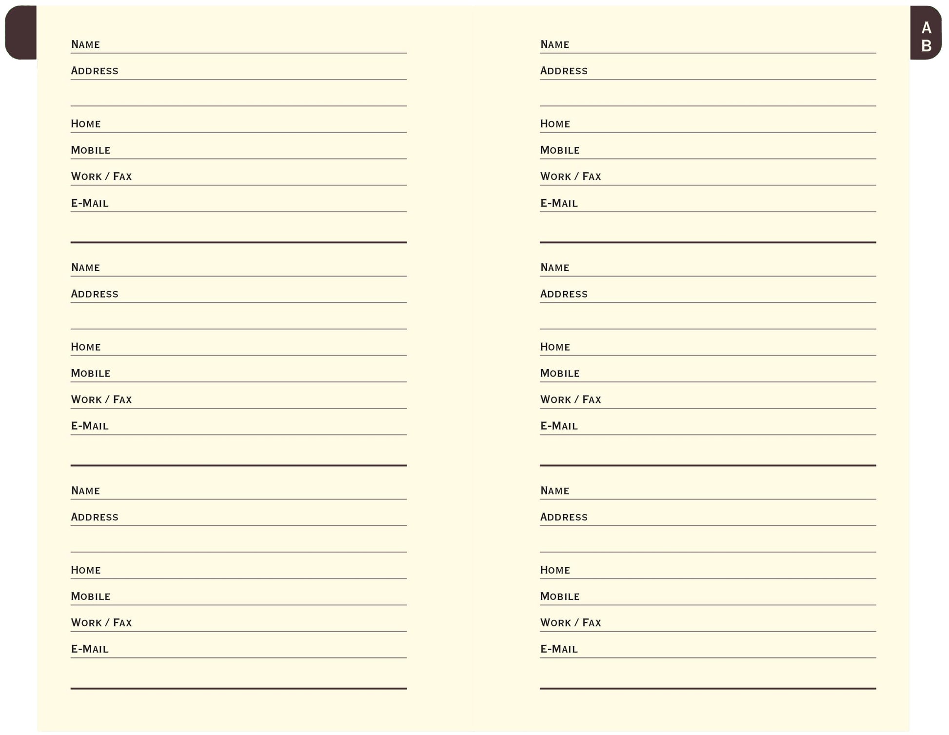 Butterflies Address Book