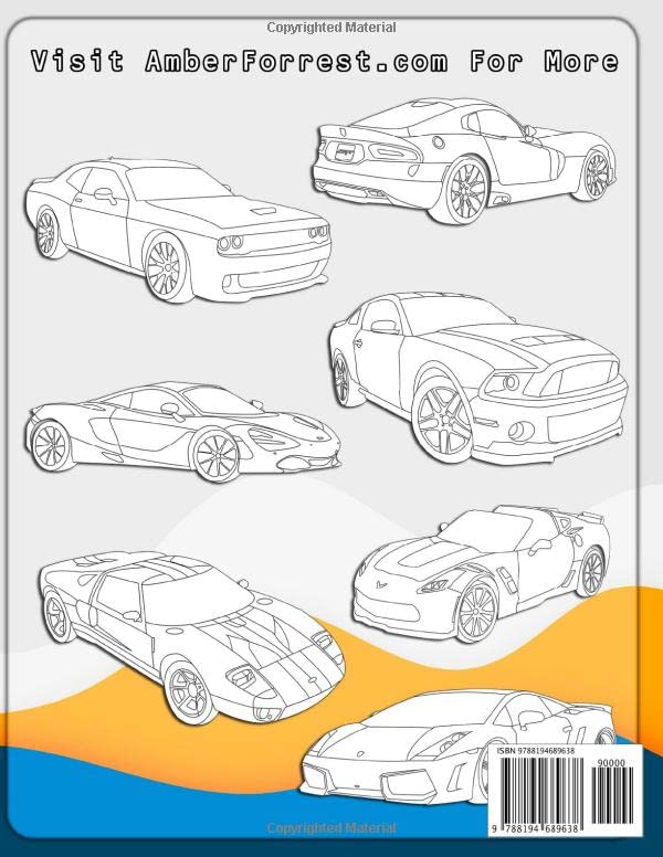 How to Draw Super Cars With Step By Step Illustrations: Master the Art of Drawing 3D Super Cars like Bugatti, Lamborghini, McLaren, Dodge, Ford & Chevrolet (Draw With Amber)