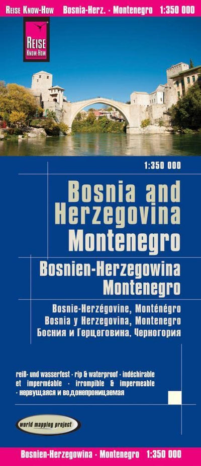 Bosnia Herzegovina / Montenegro Road Map (English, Spanish, French, German and Russian Edition)