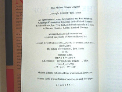 The Nature of Economies (Modern Library) by Jacobs, Jane