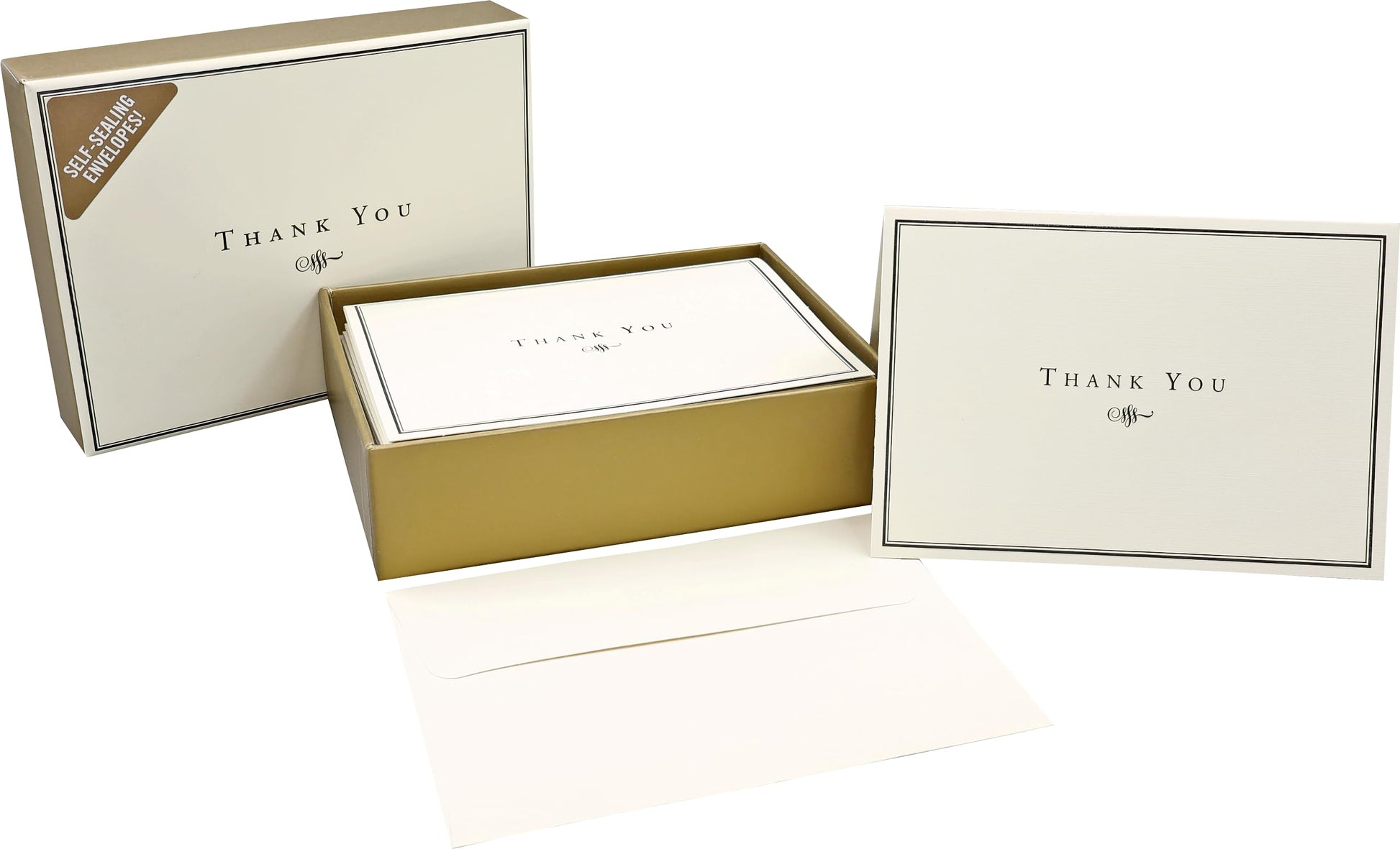Black and Cream Thank You Cards