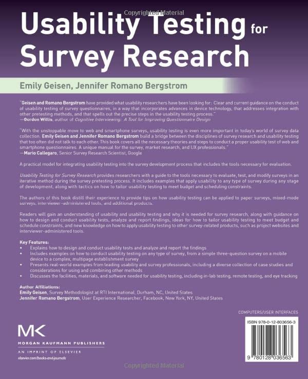 Usability Testing for Survey Research