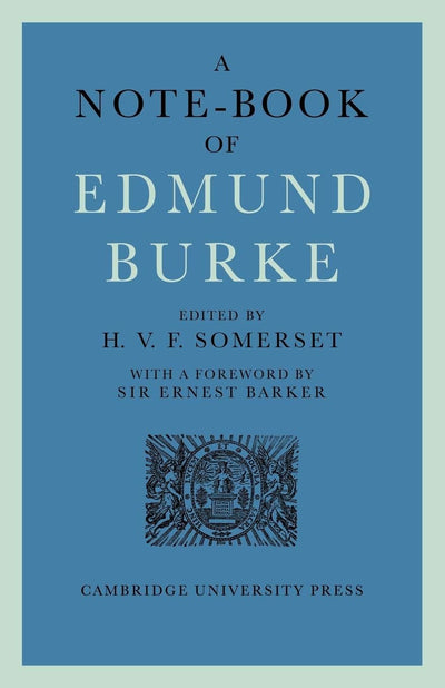 A Note-Book of Edmund Burke