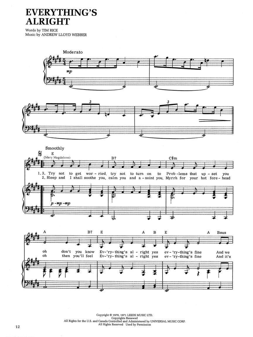 Jesus Christ Superstar Piano Vocal
