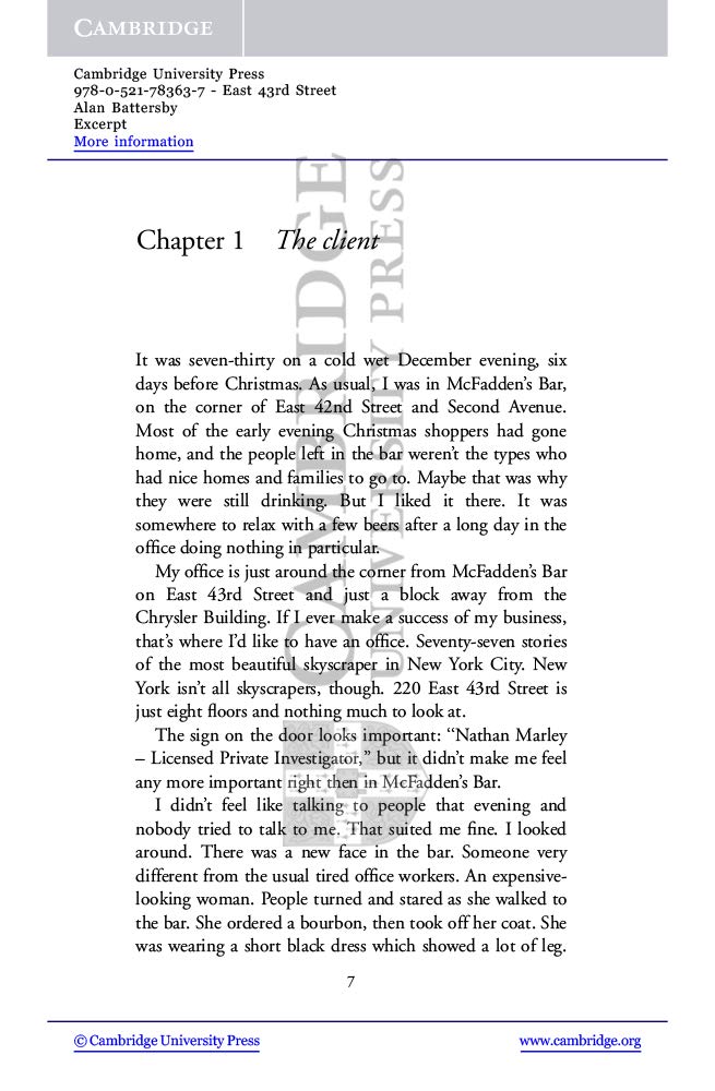 East 43rd Street Level 5 (Cambridge English Readers)