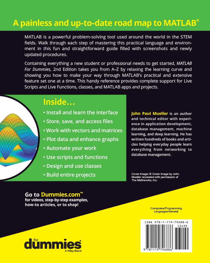 MATLAB For Dummies (For Dummies (Computer/Tech))