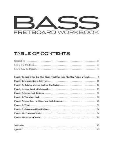 Bass Fretboard Workbook: Essential Music Principles and Concepts for Fretboard Mastery (Bass Instruction)