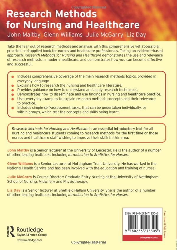 Research Methods for Nursing and Healthcare