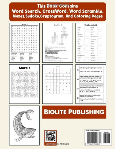 Retirement Gifts For Men: Retirement Activity Book For Men: 100+ Puzzles  Fun and Challenging Word Search, Crossword, Mazes, Sudoku, and Coloring Pages