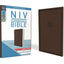 NIV Value Thinline Bible Large Print Leathersoft Brown