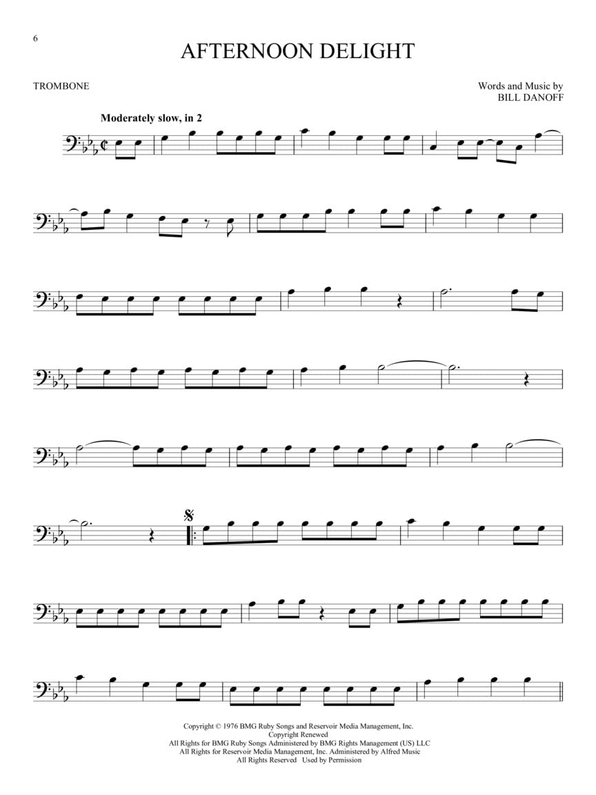 101 Popular Songs: for Trombone