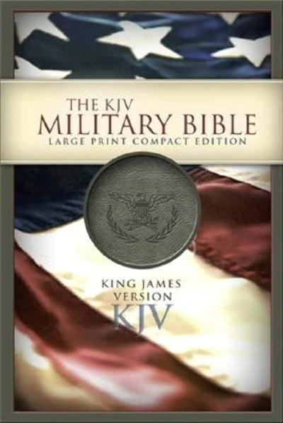 KJV Large Print Compact Military Bible, Red Letter, Presentation Page, Articles, Cross-References, Full-Color Maps, Easy-to-Read Bible Type
