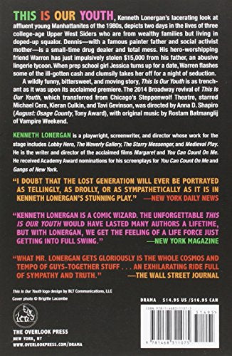 This Is Our Youth: Broadway Edition — back cover