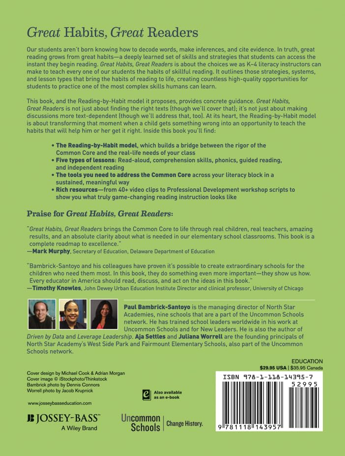 Great Habits, Great Readers: A Practical Guide for K - 4 Reading in the Light of Common Core