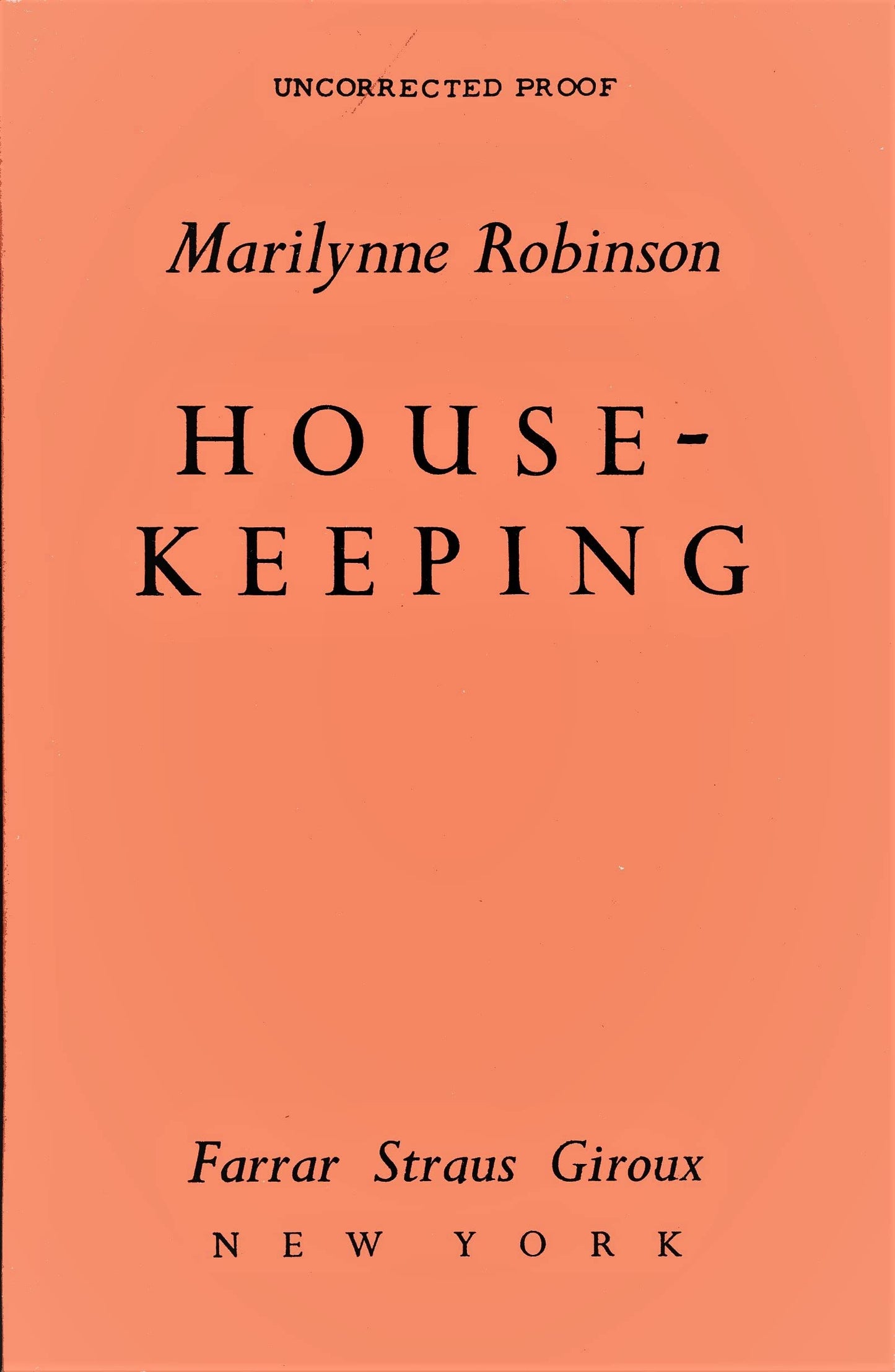 Housekeeping: A Novel by Robinson, Marilynne