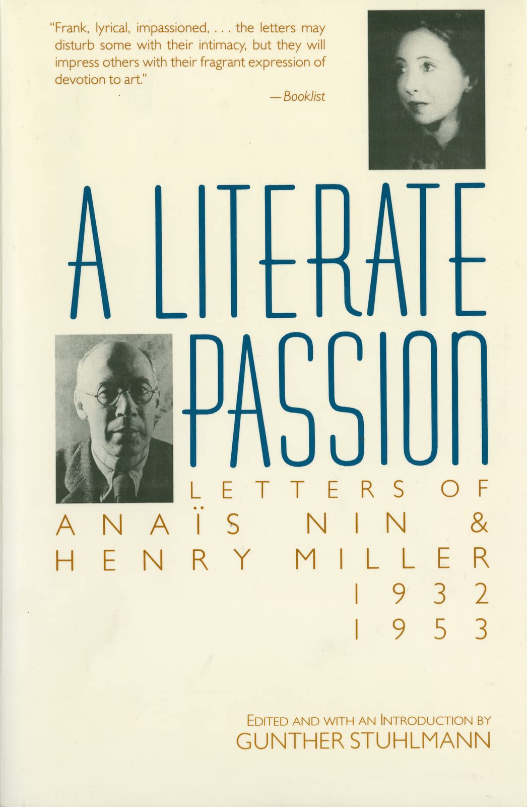 A Literate Passion: Letters of Anas Nin & Henry Miller, 1932