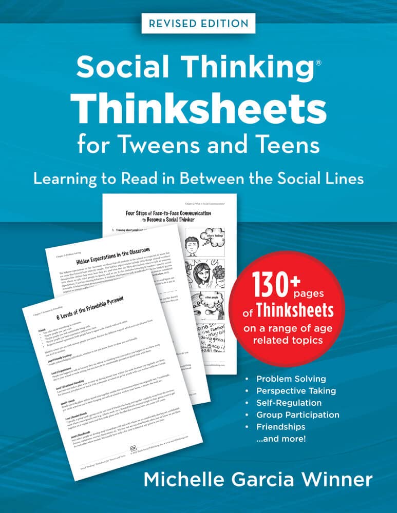 Social Thinking Worksheets for Tweens and Teens Learning to