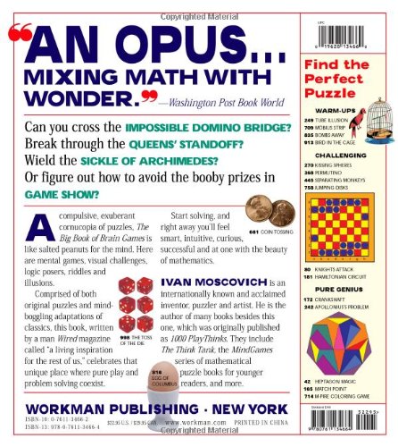 The Big Book of Brain Games: 1,000 PlayThinks of Art, Mathematics & Science