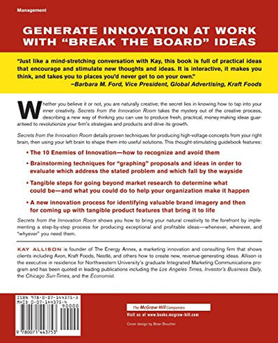 Secrets from the Innovation Room: How to Create High-Voltage Ideas That Make Money, Win Business, and Outwit the Competition