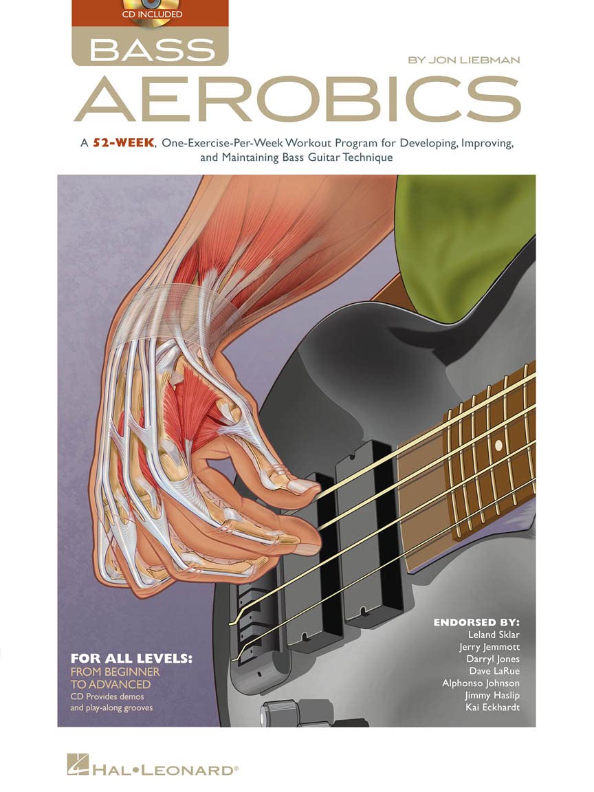 Bass Aerobics Bass Guitar Exercise Book with Online Audio  52-Week Practice Program for Beginners and Advanced Players  Improve Speed, Dexterity, and Technique