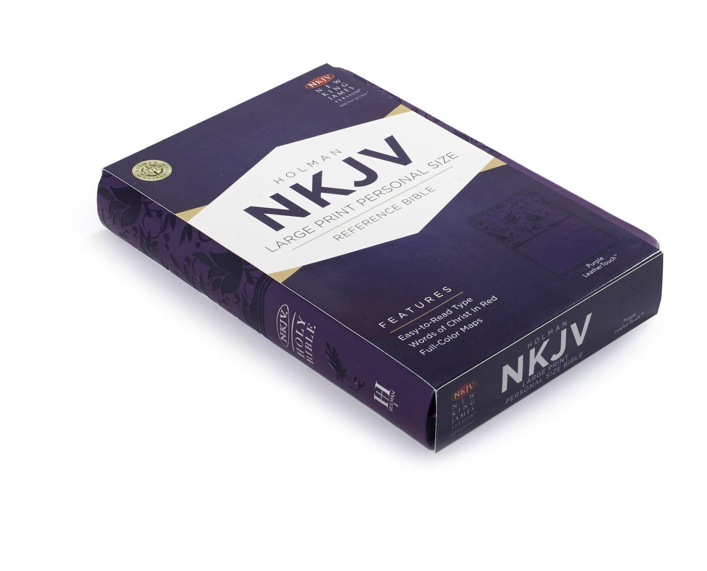NKJV Large Print Personal Size Reference Bible, Purple LeatherTouch