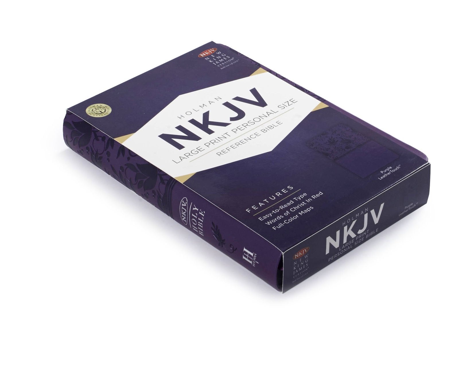 NKJV Large Print Personal Size Reference Bible, Purple LeatherTouch